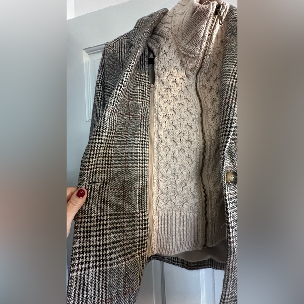 Fate Plaid Blazer with Removable Sweater Dickie Insert and Cuffs Size Small - Picture 3 of 10
